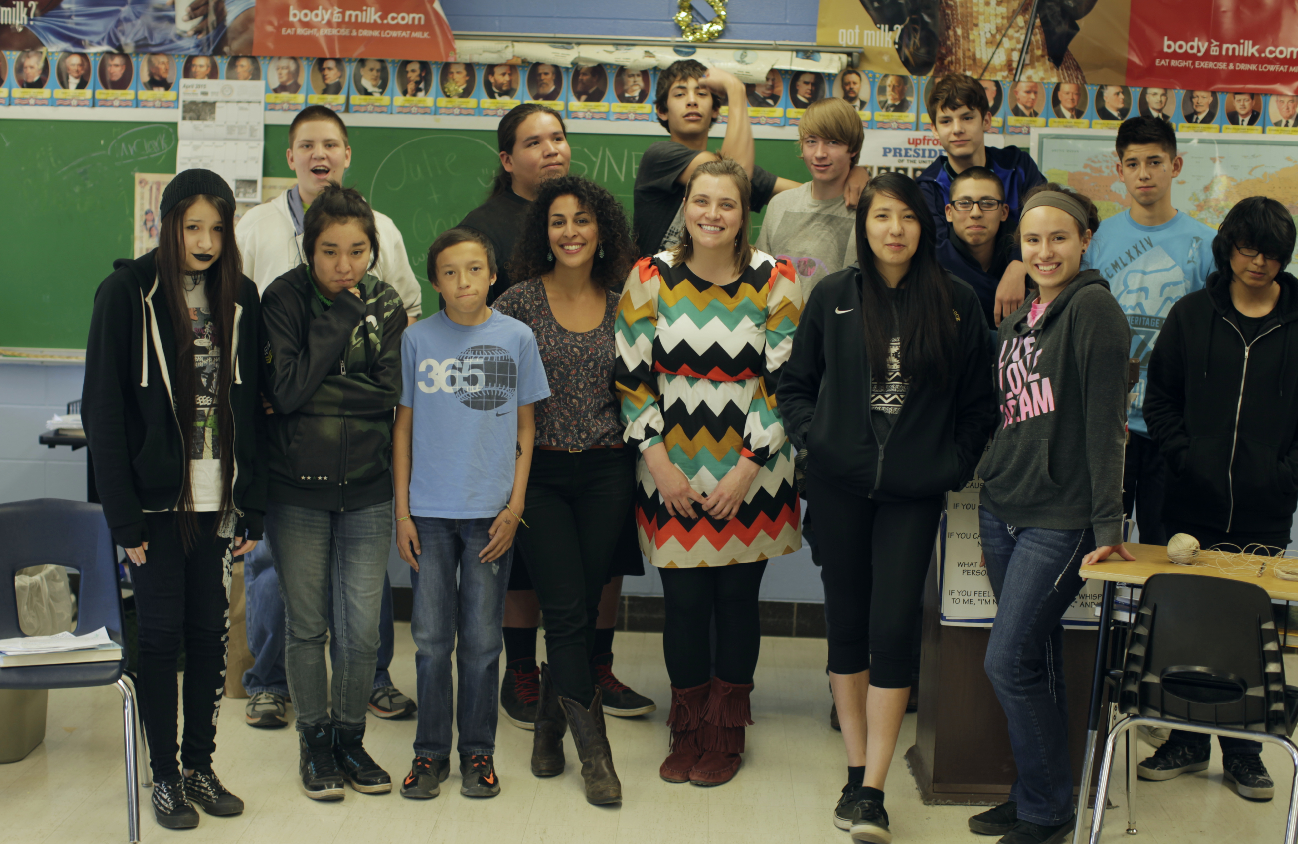 Youth at school in North Dakota, United States