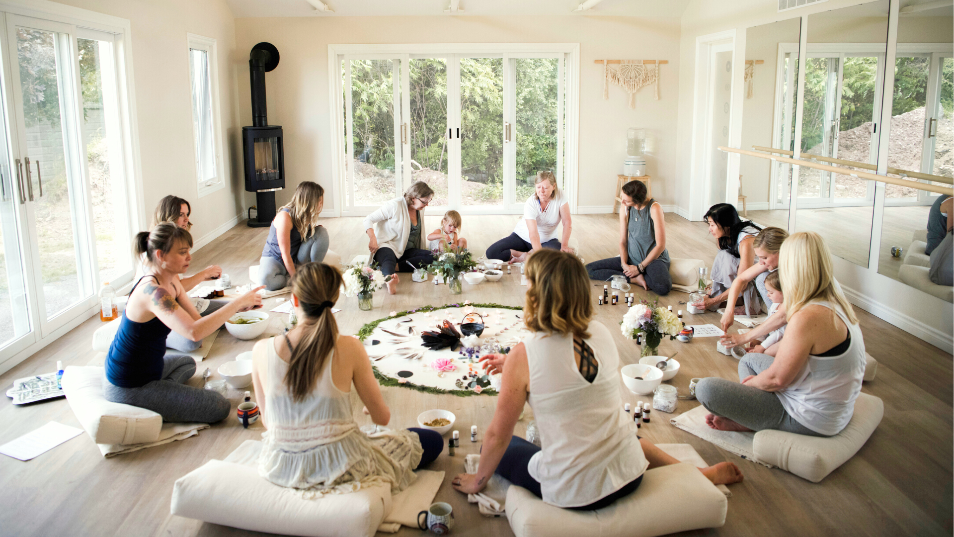 Women gathered in a circle together